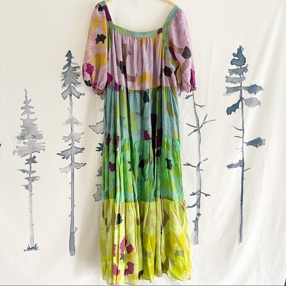 Anthropologie | Dresses | Rare Anthropologie Caroline Tiered Maxi Dress X |  Poshmark
